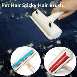 travers herramientas de limpieza removedor de pelo mascotas suministros limpiador rodillo de pelusa 2 vías para perro gato muebles alfombra reutilizable autolimpieza cepillo de limpieza/multicolor