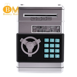 [B-M] alcancía electrónica de caricatura ATM contraseña para niños (siery+negro)