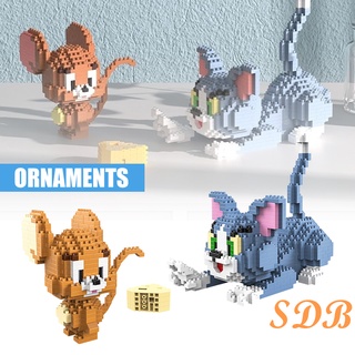 mini bloques de construcción en forma de animal en forma de gato y ratón micro kits de construcción para niños y adultos 12-15 juguetes espaciales