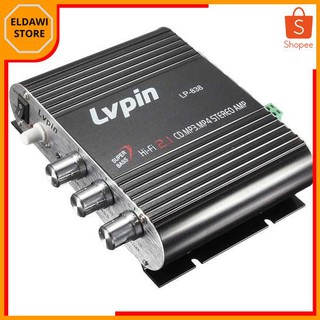 Eldawi LVPIN Mini amplificador estéreo HiFi agudos Bass Booster 12V 20W - LP-838