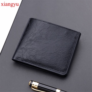 Xiangyu - cartera de cuero de la PU, Color sólido, Simple, para hombre (4)