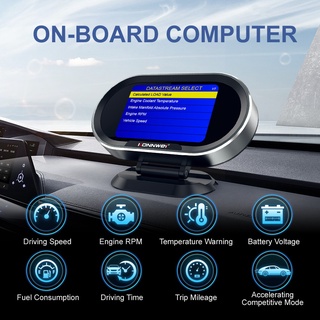 KONNWEI KW206 OBD2 ordenador a bordo coche coche Digital pantalla OBD 2 escáner consumo de combustible medidor de temperatura del agua