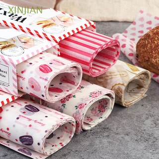 XINJIAN Burger Grease Paper Bread Oilpaper Wax Paper Sandwich Fries Wrapping Paper 50Pcs/Lot Baking Tools Food Grade Food Wrappers