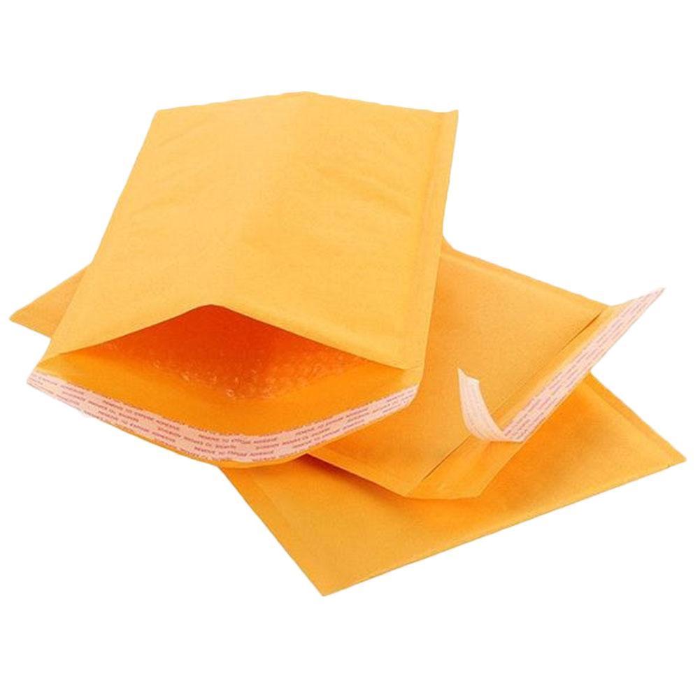 amarillo burbuja sobre bolsa de papel kraft archivo protector acolchado bolsas de correo