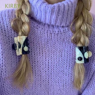 KIRBY Moda Garras de pelo Elegante Adornos para el cabello Pinzas para el cabello de las mujeres Verde Morado Blanco negro Impresión de mármol Tai Chi Ojo Yinyang Acrílico Estilo coreano (1)