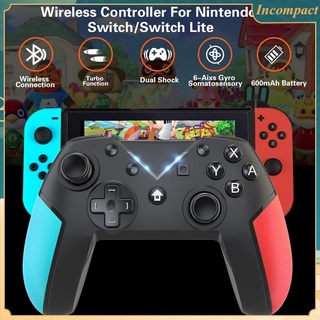 gamepad inalámbrico compatible con bluetooth para nintendo game controller para consola de interruptores con mango de 6 ejes incompacto