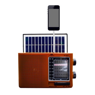 Bocina Vintage Con Radio Am/Fm Linterna Y Panel Solar