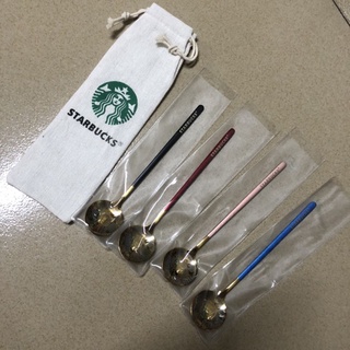 4Pcs Starbucks acero inoxidable café postre cuchara caja de regalo o bolsa de tela/pasión1/ (5)