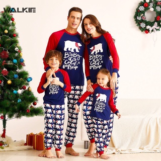 WALKIE Disfraz De Navidad De La Familia De Coincidencia Traje Pijamas 2021 Moda Impresión Oso-Hijo