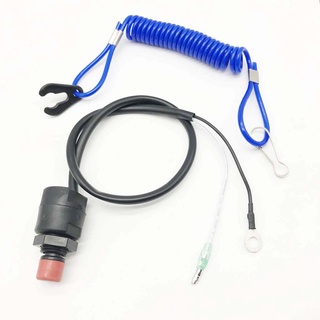 BOAT OUTBOARD ENGINE MOTOR STOP SAFETY KILL SWITCH &TETHER CORD LANYARD new!