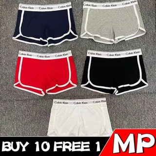 [MP Comprar 10 Gratis 1] Nuevo Estilo CK Pantalones De Chándal Mujeres Boxer Shorts 100 % Algodón Ropa Interior De Alta Calidad ELKCK014 (1)