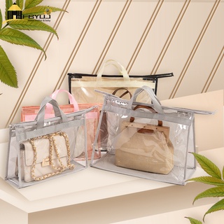 Fbyuj Protable - bolso transparente para mujer, diseño de polvo, bolsa de almacenamiento con cremallera para polvo, Protector de viaje