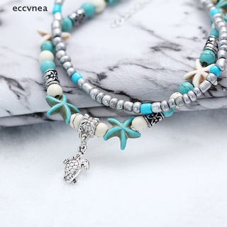 Eccvnea Shell Beads Starfish Anklets for Women Beach Anklet Leg Bracelet Handmade MX