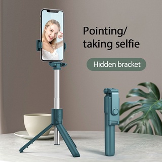 Bolong - palo para Selfie inalámbrico Bluetooth con luz de relleno plegable, Mini trípode con mando a distancia