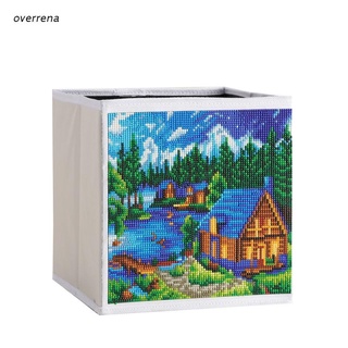 ove Riverside Lodge DIY Diamond Painting Storage Box Special Shaped Diamond Household Items for Bedroom Cross Stitch Embroidery Diamond Art