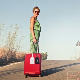 forever identifier maleta etiquetas portátil de cuero etiqueta de equipaje accesorios de viaje reutilizable bolsa colgante cubierta de privacidad maleta bolsa de equipaje etiqueta nombre identificación dirección etiquetas/multicolor