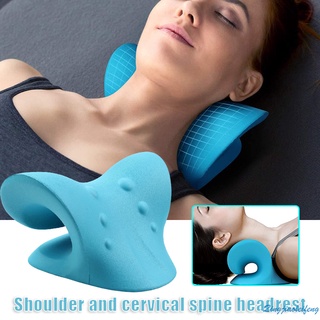 relajante de cuello y hombro pu alivio del dolor almohada quiropráctica almohada cuello camilla masajeador de hombro protable