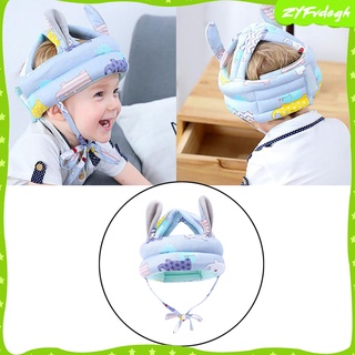 Casco de bebé niño sombrero protector de la cabeza del bebé protector de algodón sombrero de niño ajustable casco de seguridad