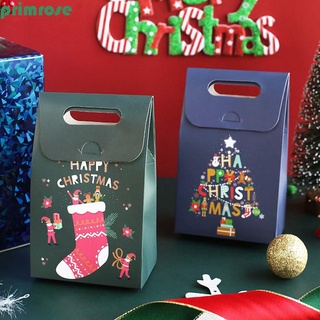 primrose 10pcs caja de caramelos de navidad personalidad caja de regalo bolsa de embalaje calcetines de navidad snack bolsa de embalaje galletas árbol de navidad chocolate postre bolsa de caramelo