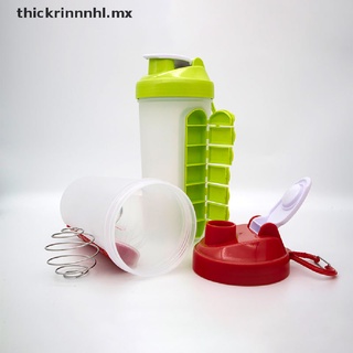 [newwwwww] caja de pastillas cum botella de agua deportes organizador de plástico botellas a prueba de fugas [thickrinnhl]