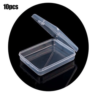 10*Storage Box Plastic Transparent With Cover Design 11cm*9cm*2.8cm Dustproof/passion1/