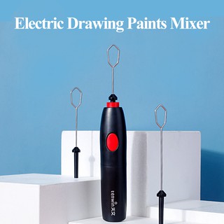 Agitador de pigmentos de mano de pintura eléctrica mezclador de mezcla de fabricación de bricolaje manualidades arte (6)