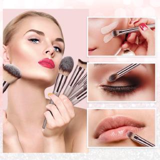 brochas de maquillaje de madera de lujo/para base de rubor/corrector de sombra de ojos/labio cara ojos herramientas de belleza (4)
