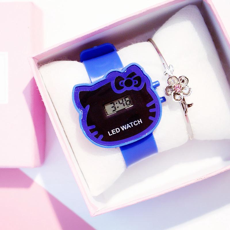 Hello Kitty reloj coreano para niños electrónico Digital relojes para niños (8)
