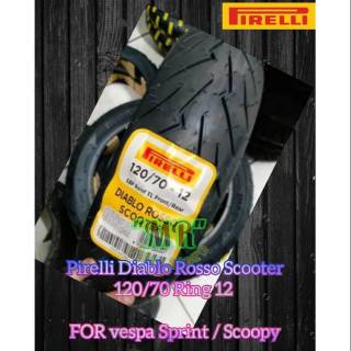Pirelli Diablo Rosso Scooter 120/70 anillo 12 para Vespa Sprint Scoopy