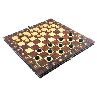 [facaishu] juego de ajedrez 3 en 1 ajedrez damas backgammon plegable madera tablero de ajedrez 13x13inch