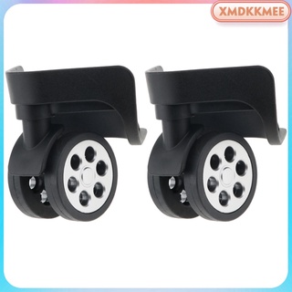 [kkmee] 1 par de ruedas para maletero, pieza de repuesto giratoria universal ruedas de repuesto de equipaje maleta ruedas de pvc para