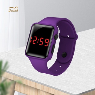Reloj de pulsera Digital electrónico con LED y correa de silicona/reloj deportivo unisex