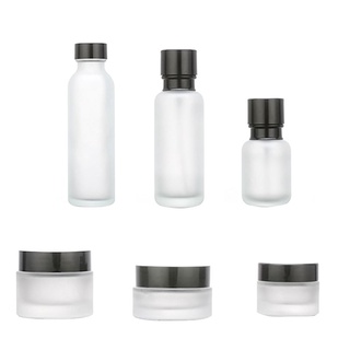 brroa 20/30/50g tarro crema 50/120/150ml vacío esencia loción dispensador de tóner recargable contenedor cosmético botella de vidrio para viaje
