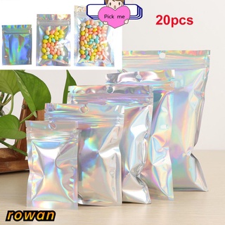 ROW 20 bolsas de embalaje al por menor de papel de aluminio reconectables bolsas de almacenamiento auto sello impermeable paquete de plástico cremallera (1)