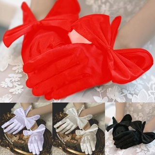 guantes retro de moda para mujer/guantes de foto de boda con arco grande