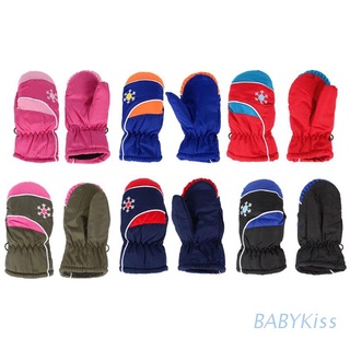 BBkiss Kids Ski Mittens Waterproof & Windproof Snowproof Children Winter Outdoor Warm Gloves 3-7Y
