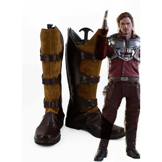 In Stock Film Guarrdians of the Galaxy 2 Peter Jason Quill Star-Lord Cosplay Shoes Boots Custom For Adult Christmas Costume EU Size (1)