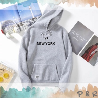 P&R suéter sudadera con capucha Jumper NY CITY UNISEX mate algodón forro polar Premium