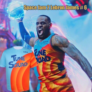 [24H SHIPING] NBA James Top Legend Space Jam 2: A New Legacy Disfraz de Cosplay Jersey Tune-Squad # 6