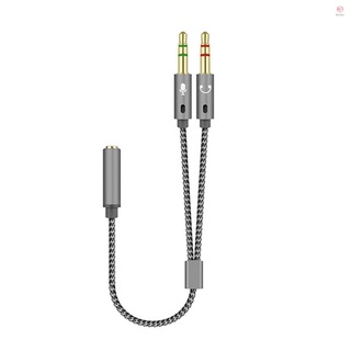 Conector de 3.5 MM 2 en 1 1 hembra a 2 Macho cable Adaptador Estéreo audífonos audio Y Divisor Conector de cable Auxiliar audio para altavoz 25c