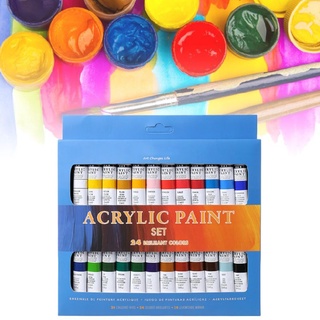char 24 colores pinturas acrílicas conjunto de 12 ml tubos dibujo pintura pigmento pintado a mano pintura de pared para artista DIY (2)