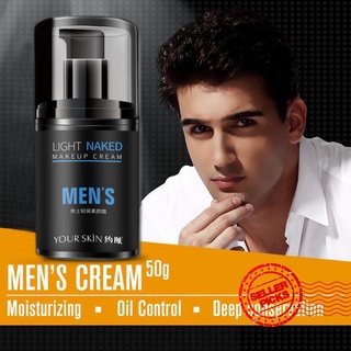 NEW 50g Men's BB Cream Face Cream Light Makeup Concealer Brighten Skin Foundation Liquid Makeup T4E6