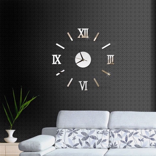 3D DIY reloj de pared moderno reloj de pared DIY moderno moda espejo pegatinas números romanos reloj de pared pegatinas 3D