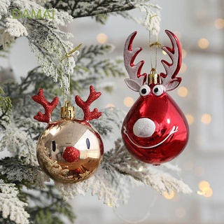 damai 2pcs moda árbol de navidad adornos plástico diámetro bolas elks colgante colgante durable escena decoraciones festival regalo colgante decoración