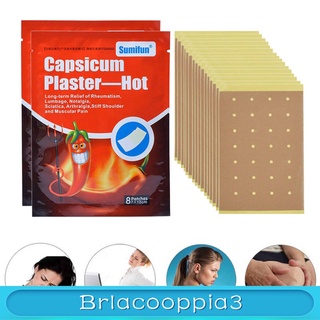 [brlacoo] 2 paquetes de parches de pasta de alivio en caliente de yeso capsicum 10x7 cm para cepas musculares