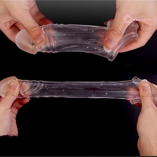 xiangsicity Male Reusable Penis Sleeve Dildo Extender Enlargement Delay Ejaculation Sex Toy (3)