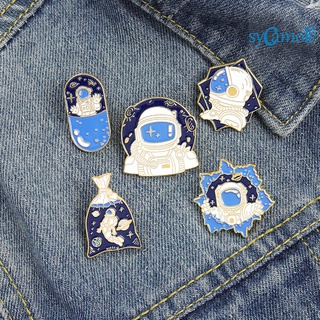 **sycamore** broche pin de dibujos animados astronauta colección planeta spaceman broche decoración de ropa