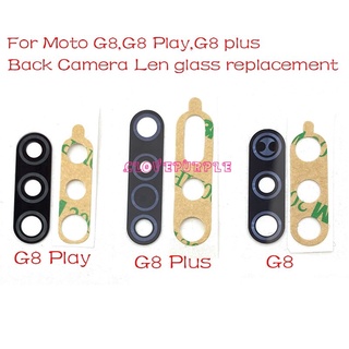 vidrio de cámara para motorola moto g8/g8 plus/g8 play lente de cámara trasera trasera de vidrio con pegatina