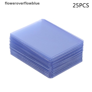 floweroverflowblue 25pcs 35pt ultra transparente toploader titular de la tarjeta mangas de la tarjeta para star card ffb