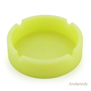 AND Creative Luminous Silicone Ashtray Simple Design Decorative Drop Resistant Ash Tray Cigarette Holder Tobacco Smoking Utensil Art and Craft Accessories